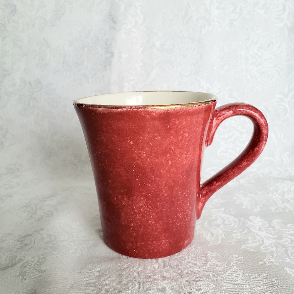 Pottery Barn Ceramic Coffee Mug Red